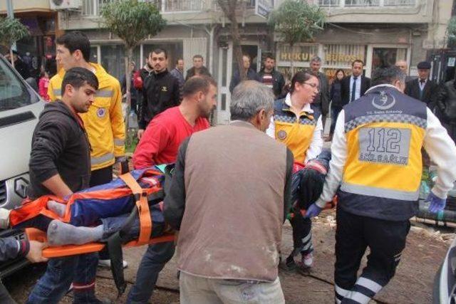 Otopark Inşaattında Yerinden &Ccedil;ıkan Vin&ccedil; Sepetinden D&uuml;şen 3 Iş&ccedil;i Yaralandı 2