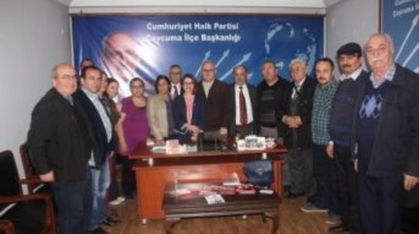 Şekerci&rsquo;den Chp &Ccedil;aycuma İl&ccedil;e Başkanlığına Ziyaret
