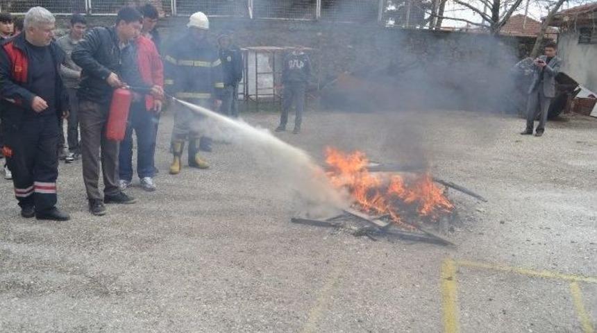 Kula&rsquo;da Yangın Tatbikatı Ger&ccedil;eği Aratmadı