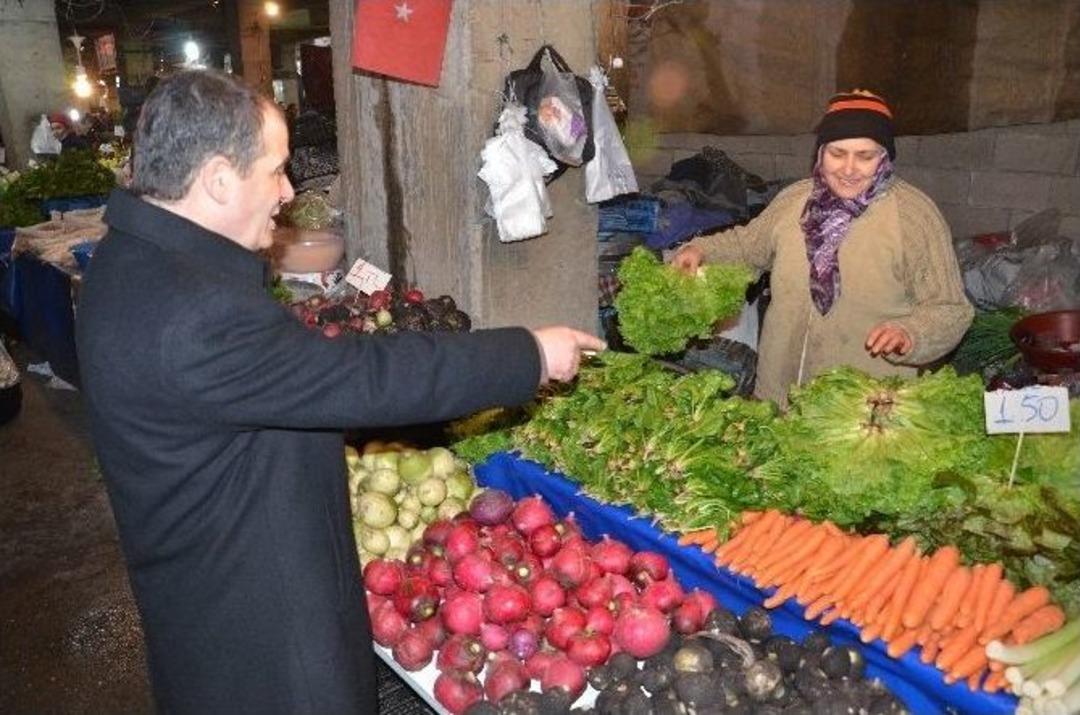 Aşkar Soğuksu Ve Pazar Esnafını Gezdi