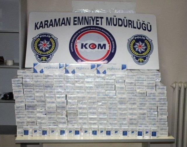 Karaman’da Gümrük Kaçağı 3 Bin 880 Sigara Ele Geçirildi