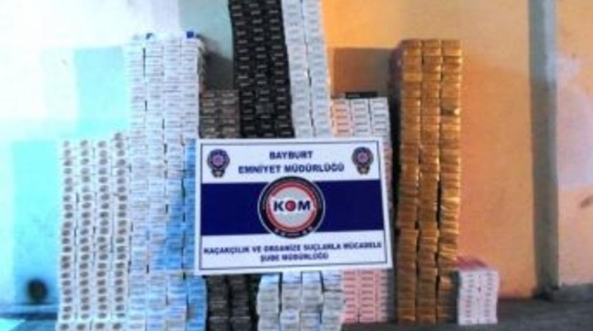 Bayburt&rsquo;ta 7 Bin 810 Paket Ka&ccedil;ak Sigara Ele Ge&ccedil;irildi