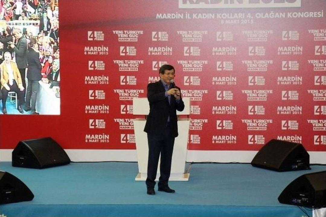 Başbakan Davutoğlu Ak Parti Mardin Kadın Kolları Kongresinde Konuştu