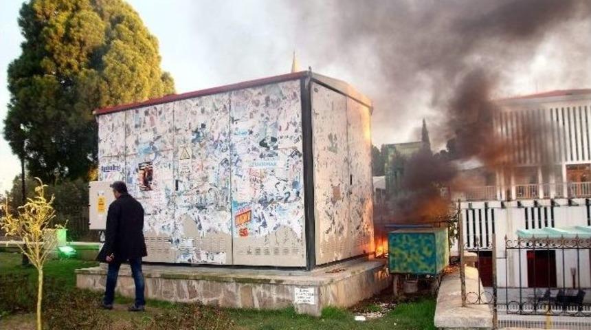 Trafonun Dibinde Yakılan Ateş Korkuttu