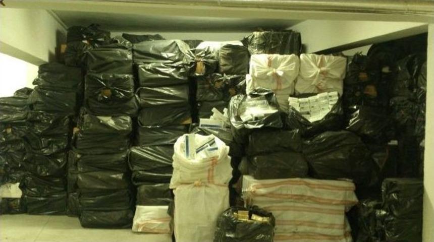 Yarım Milyon Değerinde Ka&ccedil;ak Sigara Ele Ge&ccedil;irildi