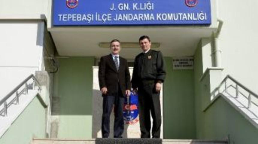 Başkan Ata&ccedil;&rsquo;ın İl&ccedil;e Jandarma Komutanlığı Ziyareti