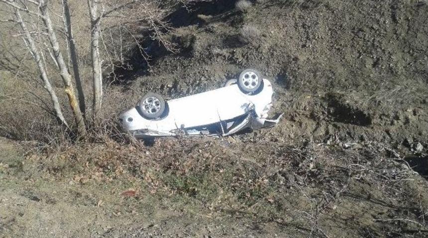 Otomobil Şarampole U&ccedil;tu: İki Yaralı