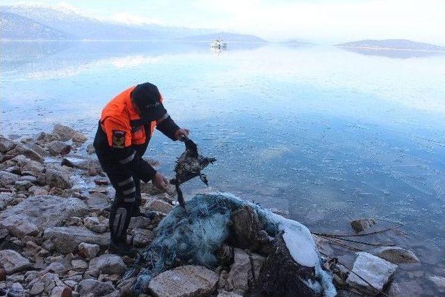 Beyşehir Gölü’nden Bir Yılda 40 Kilometre Yasak Ağ Çıkarıldı