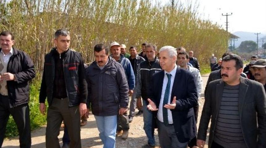 S&ouml;ke&rsquo;de Başkan Toyran, Kalcık Mevkiindeki Sorunu Yerinde İnceledi