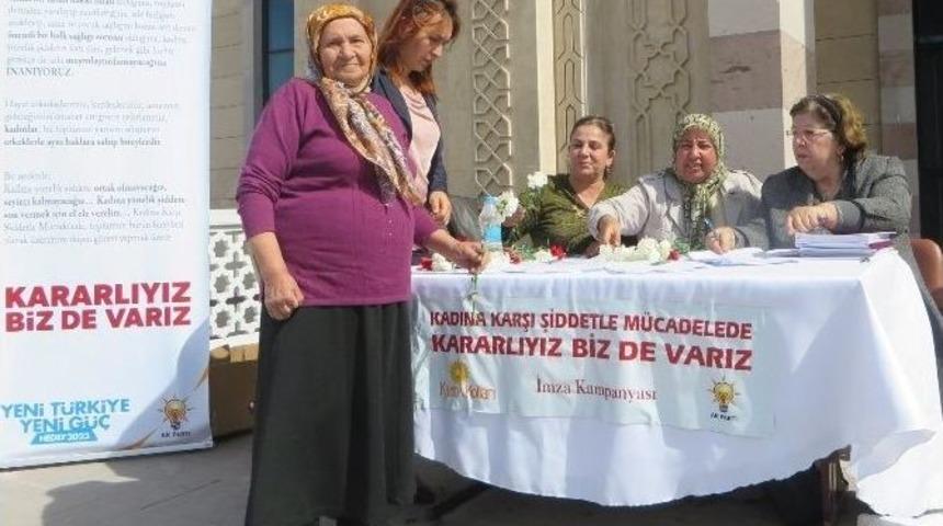 Ak Parti&rsquo;den "kadına Şiddete Hayır" Kampanyası