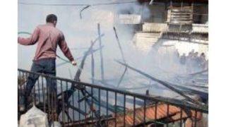 Yangında Tüp Bomba Gibi Patladı