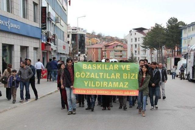 Tunceli’de Üniversite Öğrencileri, Arkadaşlarının Tutuklanmasını Protesto Etti