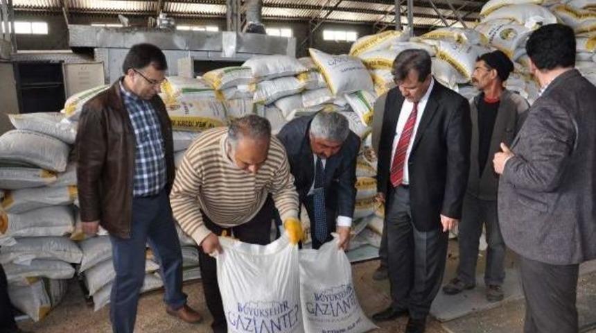 İslahiye&rsquo;De 416 Besiciye 208 Ton Yem Yardımı