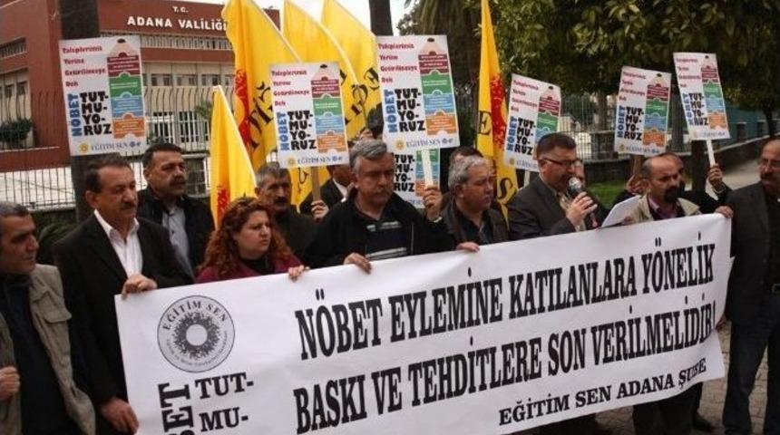 Eğitimcilerden N&ouml;bet Eylemi