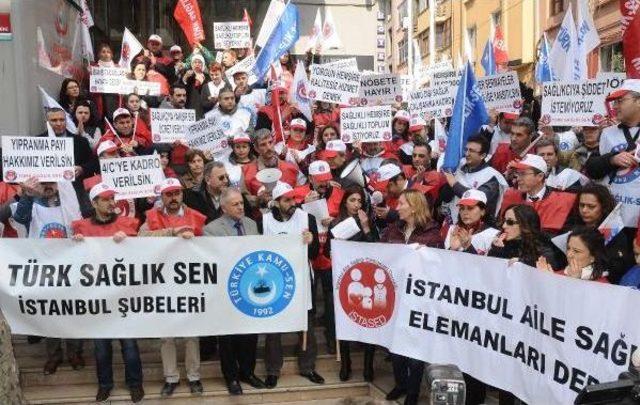 Türk Sağlık-Sen'den  Sağlık Müdürlüğü Önünde Eylem