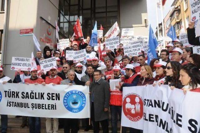 Türk Sağlık-Sen'den  Sağlık Müdürlüğü Önünde Eylem