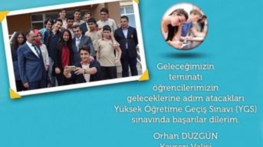 Vali D&uuml;zg&uuml;n Ygs&rsquo;ye Girecek &Ouml;ğrencilere Başarılar Diledi