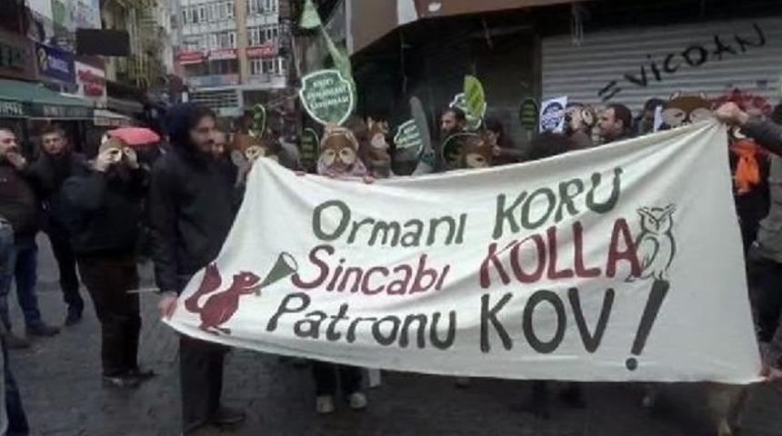 Fatih Ormanı'ndaki Projeye Sincap Maskeli Protesto