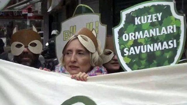 Fatih Ormanı ndaki Projeye Sincap Maskeli Protesto 1