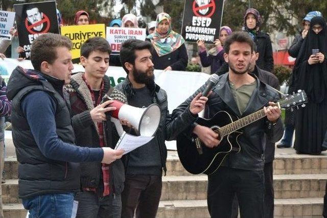 Mısır Ve Suriye’de Yaşanan Zulme Karşı Basın Açıklaması Yaptılar