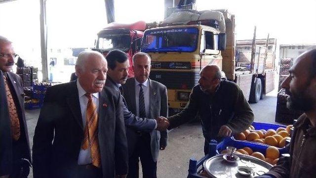 Mhp İl Teşkilatı’ndan Sebze Hali’ne Ziyaret