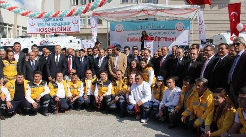 Sağlık Bakanlığı&rsquo;ndan &Ccedil;orum&rsquo;a 8 Ambulans