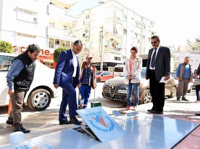 Başkan Uysal, Yer Altı Çöp Konteynırı Çalışmalarını İnceledi