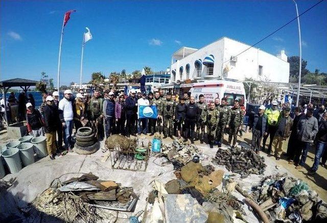 (d&uuml;zeltme) Bodrum&rsquo;da Deniz Dibi Temizliği Kampanyası G&uuml;m&uuml;şl&uuml;k&rsquo;ten Başladı 1