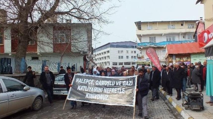 Malazgirt&rsquo;te Halep&ccedil;e Katliamı Kınandı
