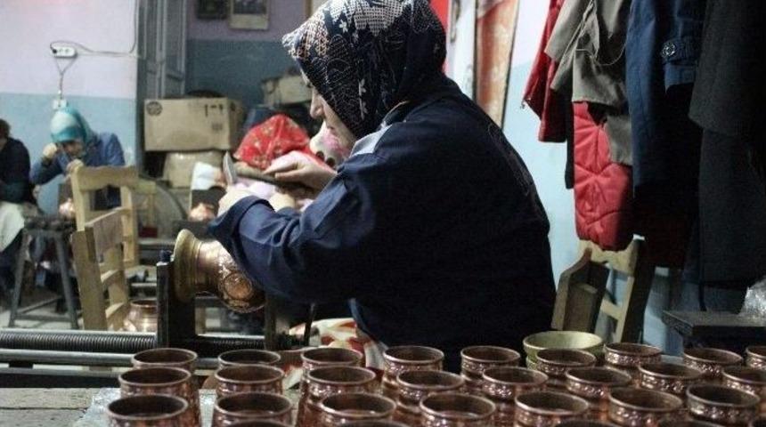 (&ouml;zel Haber) Bakırcılığa Kadın Eli Değiyor