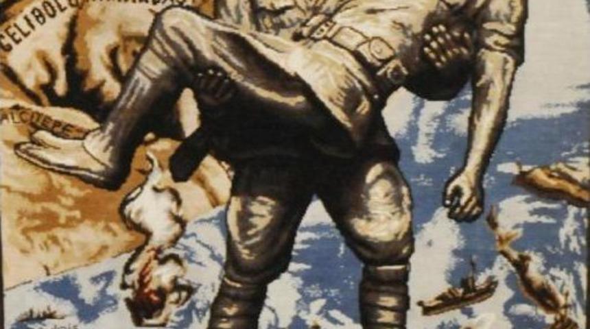 Hareke'de &Ccedil;anakkale Zaferi'nin 100'&uuml;nc&uuml; Yılı Anısına Halı Dokundu