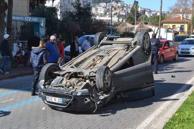 Direksiyon Başında Rahatsızlanınca Otomobil Takla Attı 1