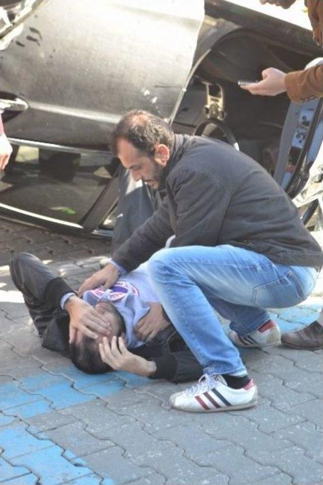 Direksiyon Başında Rahatsızlanınca Otomobil Takla Attı 2