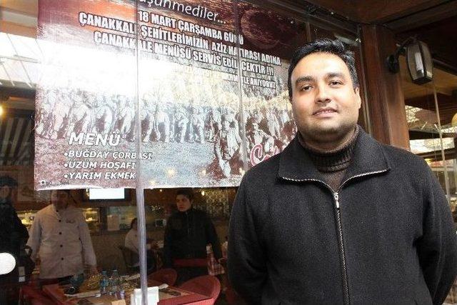 Denizli’de Bir Restoran Bugün Sadece ’çanakkale Menüsü’ Çıkardı