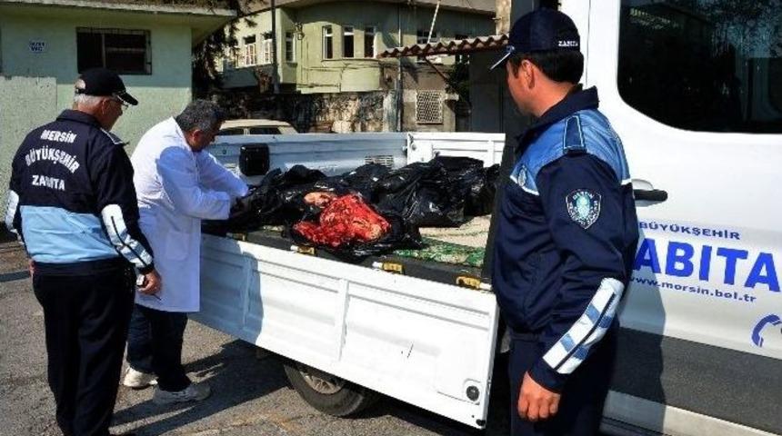 Mersin&rsquo;de 200 Kilo At Eti Ele Ge&ccedil;irildi