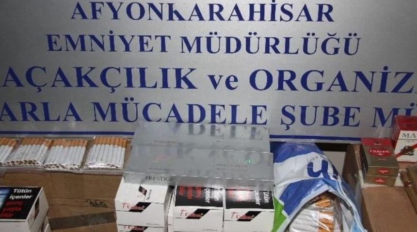 Polisten 6 Ayrı Adrese Eş Zamanlı Kaçak Sigara Ve Tütün Baskını