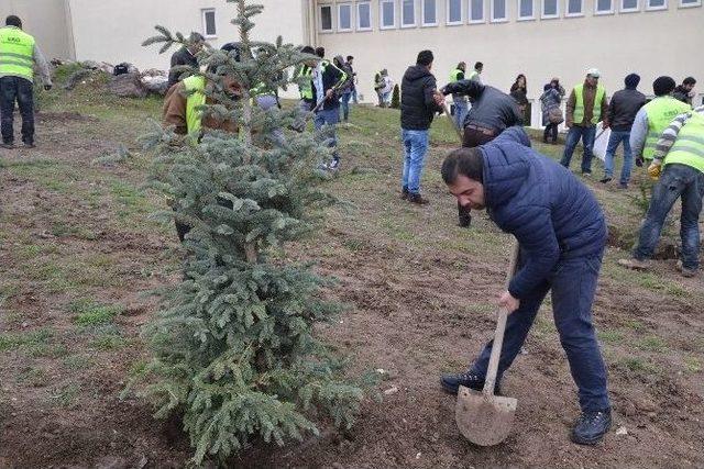 Erü’ye ‘daha Yeşil Kampüs’ İçin 100 Fidan Dikildi