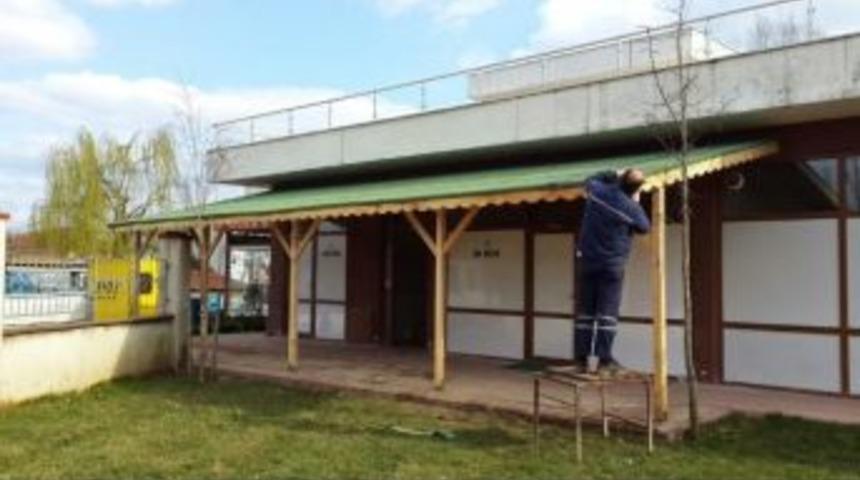 Maşukiye Kültür Park’ta Sundurma Çalışması