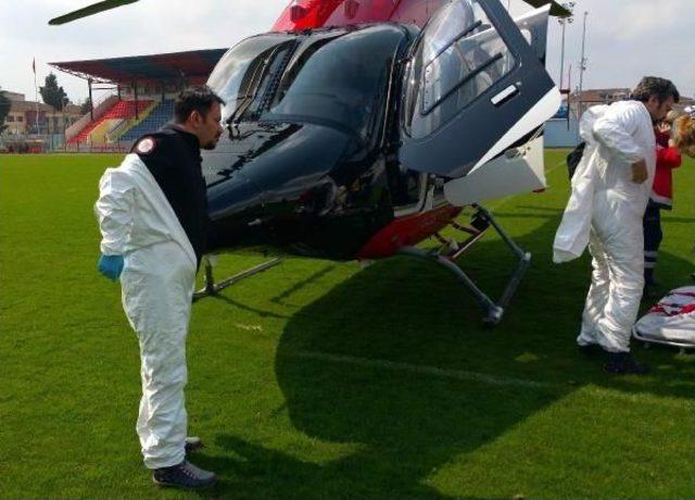Zatürre Olan Hasta, Helikopter Ambulansla İstanbul'a Sevk Edildi