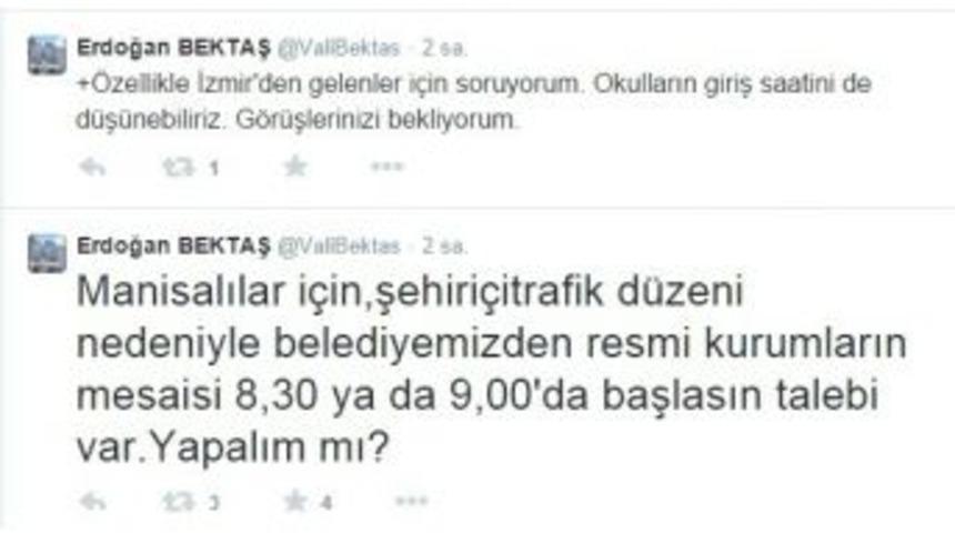 Manisa Valisi Mesai Saati Değişim Talebini Twitter&rsquo;dan Tartışmaya A&ccedil;tı