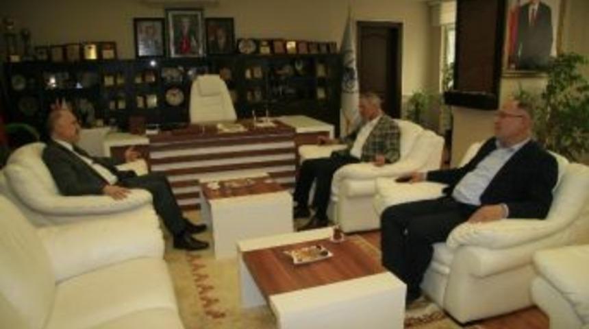 Kaymakam G&uuml;nd&uuml;z İle Başkan Dişli Afete Hazırlık Konusunda Fikir Alışverişi Yaptılar