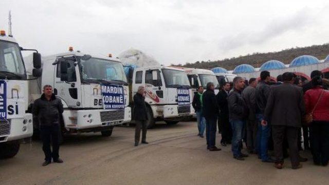 Mardin'den Kobani'ye 25  Kamyon Yardım