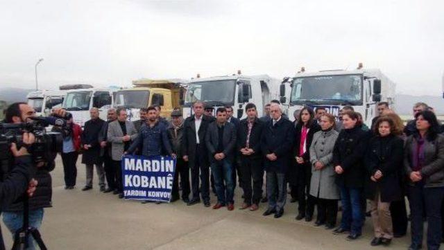 Mardin'den Kobani'ye 25  Kamyon Yardım