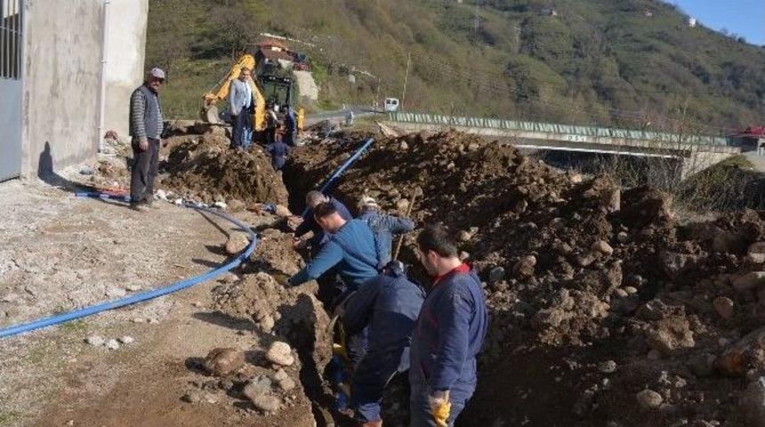 G&ouml;rele Belediyesi Sanayi Sitesin De Alt Yapı &Ccedil;alışmalarına Başladı