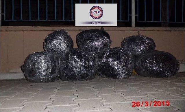 Erzincan’da 42 Kilo Kubar Esrar Ele Geçirildi