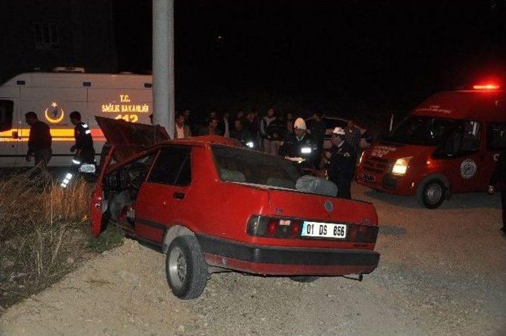 Otomobil Direğe Çarptı:1 Ölü, 1 Yaralı G1