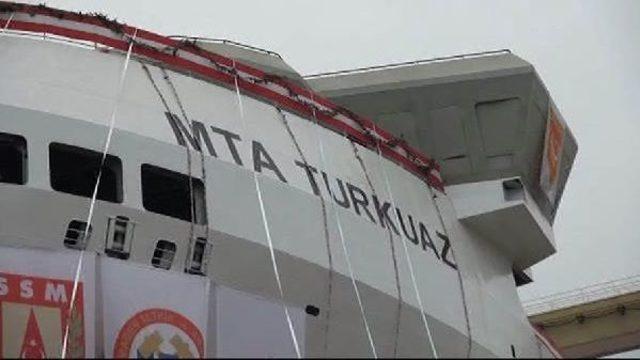 Türkiye'nin Ilk Yerli Sismik Araştırma Gemizi 'mta Turkuaz' Denize Indirildi