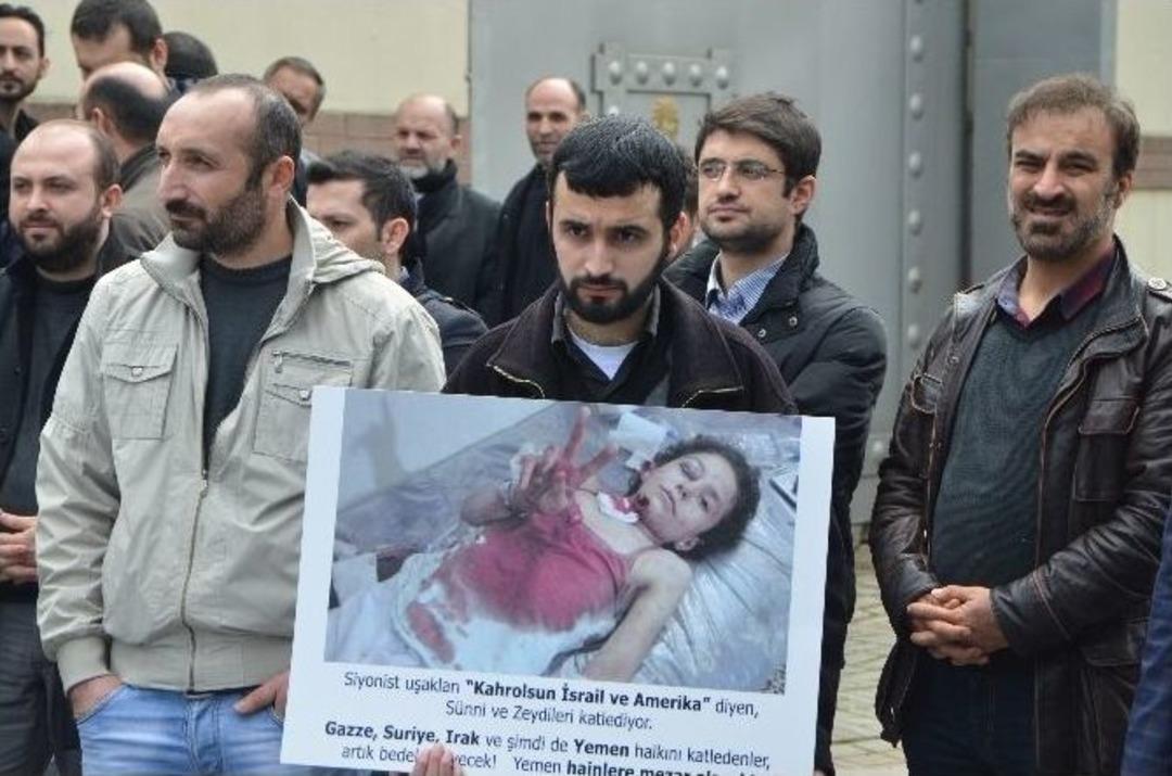 Suudi Arabistan Başkonsolosluğu &Ouml;n&uuml;nde &ldquo;yemen&rdquo; Protestosu