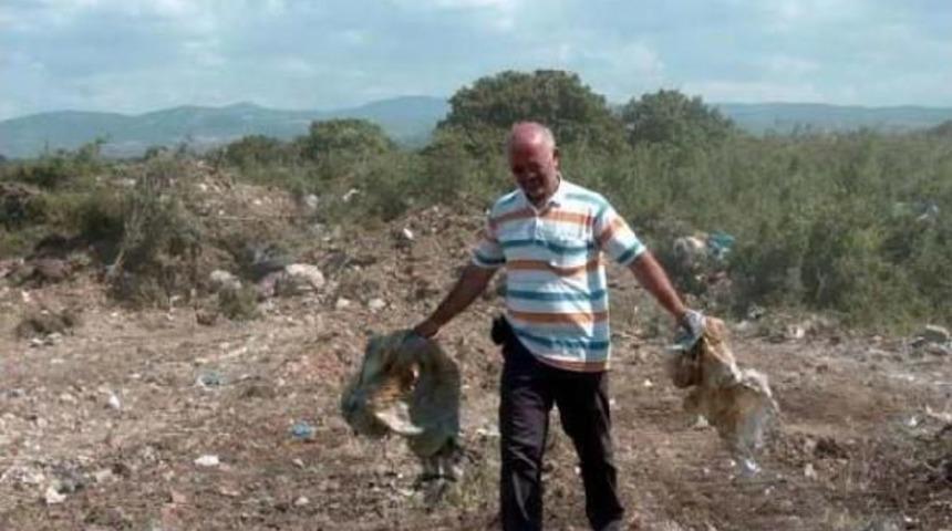 &Ccedil;evreci Muhtar &Ccedil;&ouml;pl&uuml;k Alanı Ağa&ccedil;landırdı