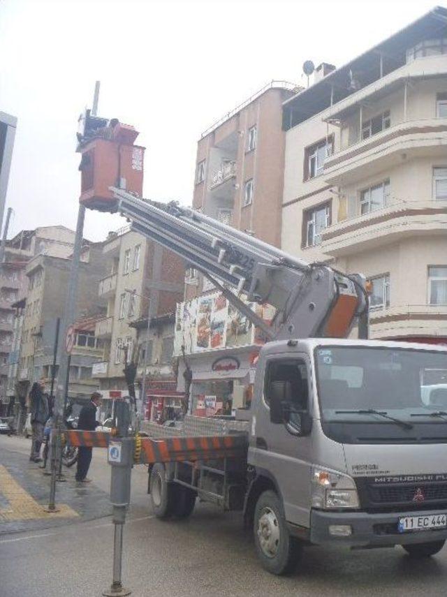 Bilecik’te Mobese Kameralarının Bakımları Yapılıyor